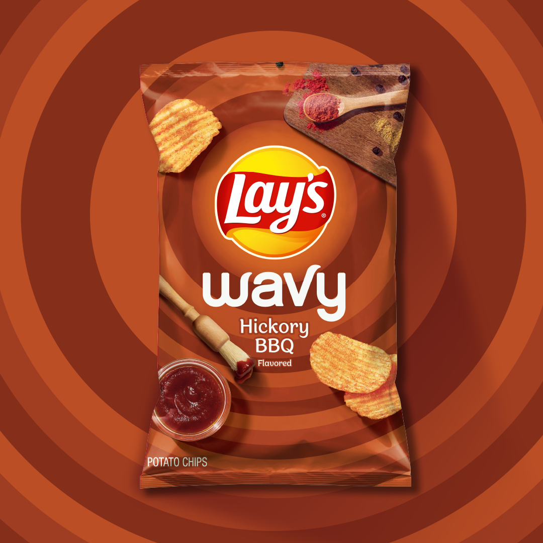 LAY S Wavy Hickory BBQ Flavored Potato Chips LAY S Wavy Hickory BBQ Flavored Potato Chips